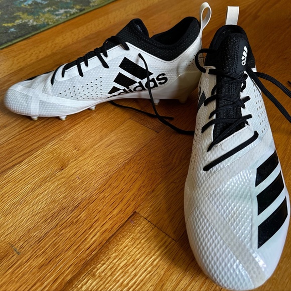 Adidas  Adizero Men\'s Cleats 13 black and crystal white